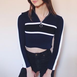 Urban Outfitters Crop Quarter Zip